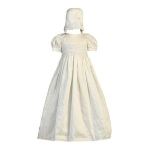 LITO Baby Girls Baptismal Gown w/ Bonnet